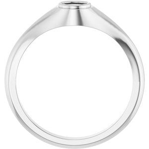 Platinum 4.4 mm Round Bezel-Set Ring Mounting – image 4