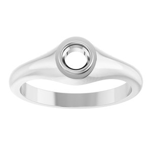 Platinum 4.4 mm Round Bezel-Set Ring Mounting – image 6