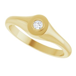 18K Yellow Gold 2.75 mm Round Bezel-Set Ring Mounting – image 8