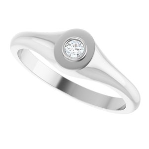 10K White Gold 2.75 mm Round Bezel-Set Ring Mounting – image 8