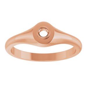 14K Rose Gold 2.75 mm Round Bezel-Set Ring Mounting – image 6