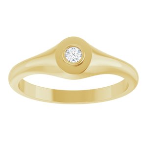 18K Yellow Gold 2.75 mm Round Bezel-Set Ring Mounting – image 5