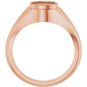 10K Rose Gold 7.5x7.5 mm Cushion Bezel-Set Ring Mounting – image 4