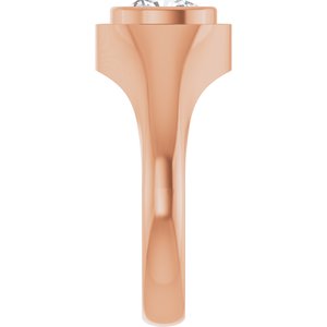 10K Rose Gold 7.5x7.5 mm Cushion Bezel-Set Ring Mounting – image 7