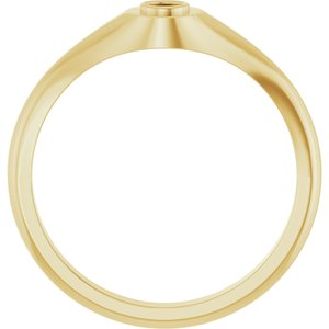 14K Yellow Gold 2.75 mm Round Bezel-Set Ring Mounting – image 4