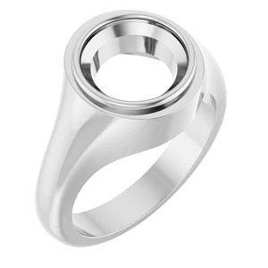 Sterling Silver 10 mm Round Bezel-Set Ring Mounting – image 2