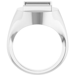 Continuum Sterling Silver 10x10 mm Square Bezel-Set Ring Mounting – image 4