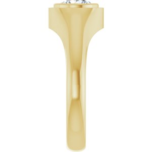 18K Yellow Gold 6.5 mm Round Bezel-Set Ring Mounting – image 7