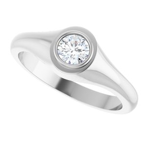 Continuum Sterling Silver 4.8 mm Round Bezel-Set Ring Mounting – image 8