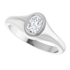Continuum Sterling Silver 6x4 mm Elongated Cushion Bezel-Set Ring Mounting – image 8