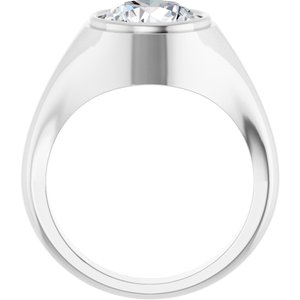 Platinum 10 mm Round Bezel-Set Ring Mounting – image 3