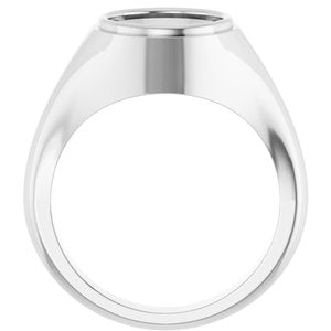 Platinum 10 mm Round Bezel-Set Ring Mounting – image 4