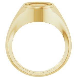 14K Yellow Gold 10 mm Round Bezel-Set Ring Mounting – image 4