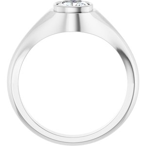 Continuum Sterling Silver 6x6 mm Cushion Bezel-Set Ring Mounting – image 3
