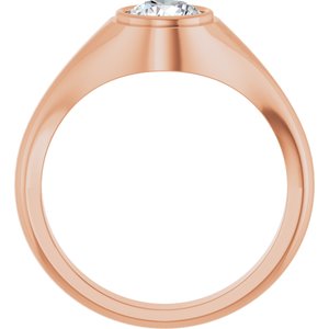 10K Rose Gold 6.5 mm Round Bezel-Set Ring Mounting – image 3