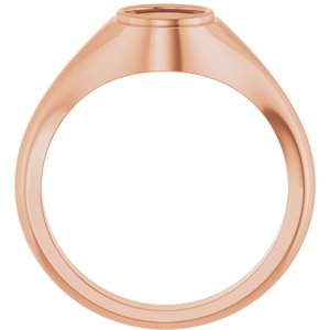 18K Rose Gold 6.5 mm Round Bezel-Set Ring Mounting – image 4