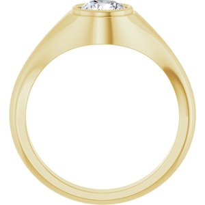 10K Yellow Gold 6.5 mm Round Bezel-Set Ring Mounting – image 3