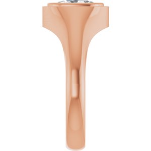 18K Rose Gold 8.5x6.5 mm Elongated Cushion Bezel-Set Ring Mounting – image 7