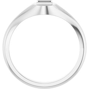 Continuum Sterling Silver 3.5x3.5 mm Square Bezel-Set Ring Mounting – image 4