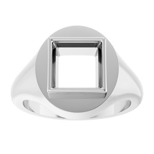 Continuum Sterling Silver 8x8 mm Square Bezel-Set Ring Mounting – image 6