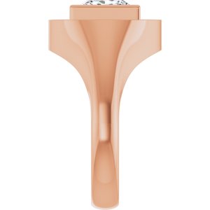10K Rose Gold 8x8 mm Square Bezel-Set Ring Mounting – image 7
