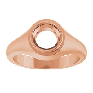 10K Rose Gold 7.4 mm Round Bezel-Set Ring Mounting – image 6