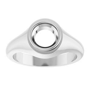 Continuum Sterling Silver 7.4 mm Round Bezel-Set Ring Mounting – image 6