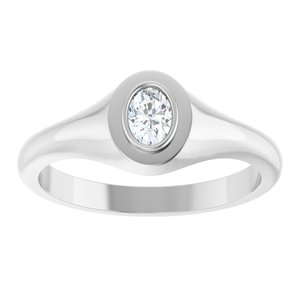 Continuum Sterling Silver 5x3.5 mm Oval Bezel-Set Ring Mounting – image 5