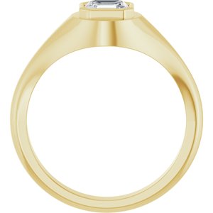 18K Yellow Gold 5.5x5.5 mm Asscher Bezel-Set Ring Mounting – image 3