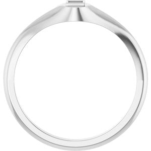Sterling Silver 2.25x2.25 mm Square Bezel-Set Ring Mounting – image 4