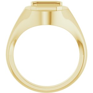 18K Yellow Gold 10x8 mm Emerald Bezel-Set Ring Mounting – image 4