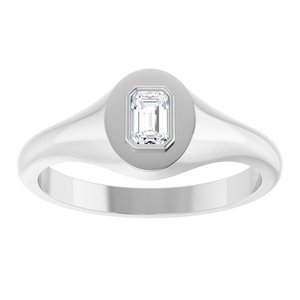 Sterling Silver 4.5x3 mm Emerald Bezel-Set Ring Mounting – image 5