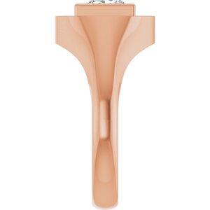 10K Rose Gold 6.5x6.5 mm Square Bezel-Set Ring Mounting – image 7