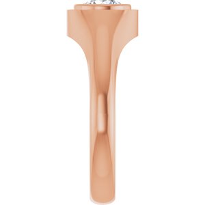 14K Rose Gold 6 mm Round Bezel-Set Ring Mounting – image 7
