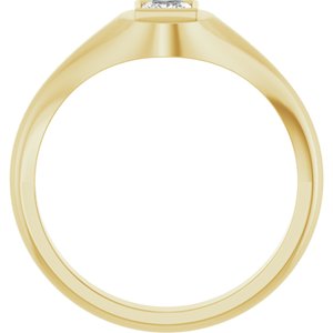 14K Yellow Gold 3.75x3.75 mm Square Bezel-Set Ring Mounting – image 3