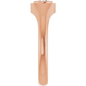 10K Rose Gold 4.4 mm Round Bezel-Set Ring Mounting – image 7