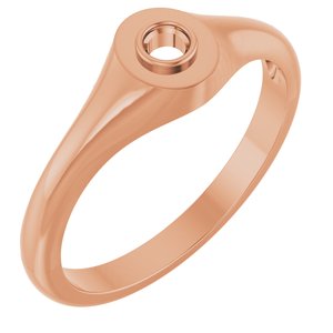 14K Rose Gold 2.75 mm Round Bezel-Set Ring Mounting – image 2