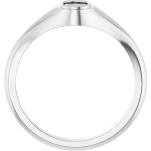 18K White Gold 6x4 mm Elongated Cushion Bezel-Set Ring Mounting – image 4