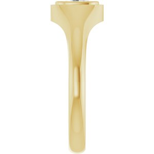 10K Yellow Gold 6x4 mm Elongated Cushion Bezel-Set Ring Mounting – image 7