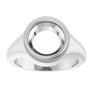 Continuum Sterling Silver 10 mm Round Bezel-Set Ring Mounting – image 6
