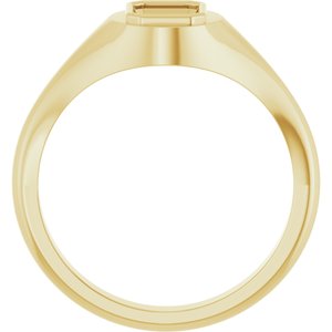 10K Yellow Gold 7x5 mm Emerald Bezel-Set Ring Mounting – image 4