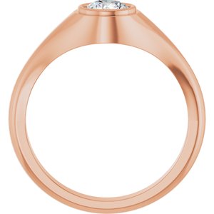 10K Rose Gold 5.8 mm Round Bezel-Set Ring Mounting – image 3