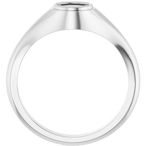 Platinum 5.8 mm Round Bezel-Set Ring Mounting – image 4