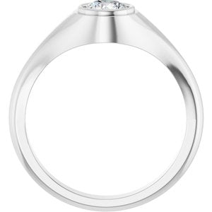 Sterling Silver 5.8 mm Round Bezel-Set Ring Mounting – image 3