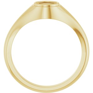 18K Yellow Gold 5.8 mm Round Bezel-Set Ring Mounting – image 4