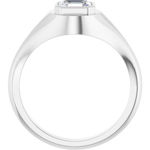 Sterling Silver 6x6 mm Asscher Bezel-Set Ring Mounting – image 3