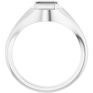 Continuum Sterling Silver 6x6 mm Asscher Bezel-Set Ring Mounting – image 4