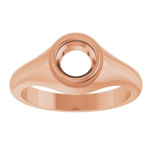 10K Rose Gold 6.5 mm Round Bezel-Set Ring Mounting – image 6