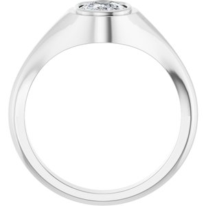 Continuum Sterling Silver 8x6 mm Elongated Cushion Bezel-Set Ring Mounting – image 3