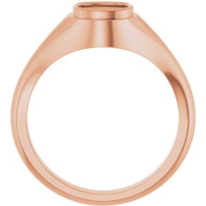 10K Rose Gold 6.5x6.5 mm Cushion Bezel-Set Ring Mounting – image 4